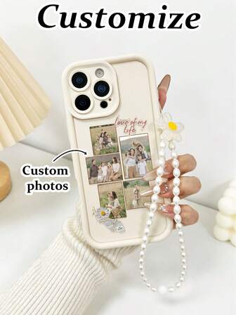 5-Photo Customized Eye-Catching Minimalist Shockproof Thick Phone Protective Case With Printed Wrist Strap, Compatible With IPhone 17/17Pro/17ProMax/17Air, 16/16ProMax, XR/7/8, 15ProMax, 12ProMax, 13ProMax, 14ProMax, 13, 14, 11, 12P, 14P, 11P, 12P, XS, XR, 7/8P, 7/8GES2, 11Pro, 12Pro, 13Pro, 14Pro, 15Pro, 16Pro