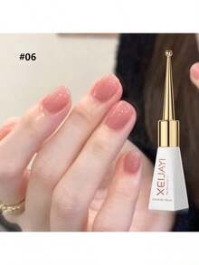 XEIJAYI 1瓶持久粉色凝胶指甲油，UV/LED可卸甲凝胶指甲油，适用于美甲DIY沙龙居家美甲，节日礼物，女士适用