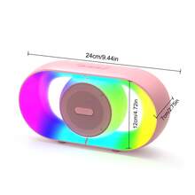 Portable Bluetooth Speaker-Wireless Bluetooth Speaker For Outdoor With Lights Stereo Speaker With Rich Bass, 24H Playtime, BT 5.4, TWS Pairing, USB Play, Gift For Christmas - Hồng - Xem 8