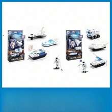 Set Espacial STEM | Juega a ser Astronauta, Aprende Ciencia y Crea Aventuras en Casa | Astronautas y Vehículos Metálicos para Aprender Ciencia Divirtiéndose - Blanco 1 - Ver 6