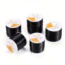 60m/Roll, 0.5/0.6/0.7/0.8/1mm Black High-Elasticity Thread Transparent Style, DIY Beaded Material Jewelry Accessories