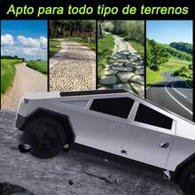 Camión de Juguete Teledirigido para Niños, Coche De Juguete con Mando A Distancia con Luces, Recargable Camión De Juguete, para Niños Regalo Ideal para Niños y Niñas - Plata-A2 - Ver 3