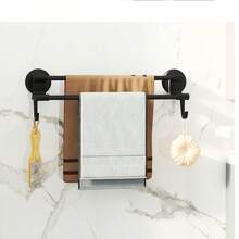 خطاطيف حمام لاصقة، بدون حاجة إلى ثقب، خطاطيف جدار بشفط قوي لمنشفة، رداء الحمام، متوفرة بألوان متعددة - أسود، أبيض