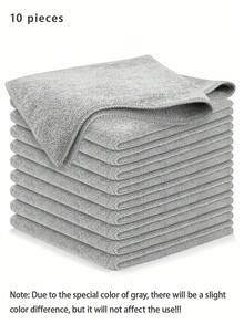 10 Pack 9.8*9.8inch Black And Gray Thick Cleaning Cloths Kitchen Dishwashing Pot Washing Cloths Towels Cleaning Tools, Kitchen, Bathroom, Home, Household Supplies Supplier (Quality Guarantee)