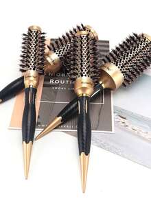 Home Use Curling Comb Cylinder Roll Brush Long Hair Blow Dry High Temperature Resistant Volumizing Styling Curling Comb Hairdres - Multicolor - View 11