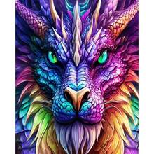 1件套5D无框圆形钻石画套装 - 全钻钻石画，DIY马赛克工艺套装，包含点钻笔、胶水、托盘和钻石珠。适合钻石画爱好者，精美家居墙面装饰礼品，减压良伴。