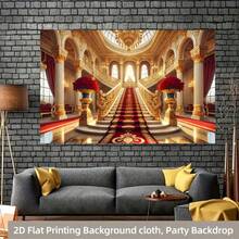 2D Flat BannerGolden Elegant Palace, Polyester And Nylon, Multi-Purpose For Holiday Parties, Courtyard, Studio - 1 Item - View 6