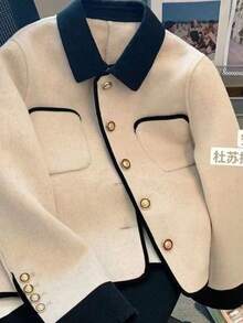 Women Trench Coats - Apricot - View 1
