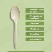 Blipack 100  Disposable Spoons Made With Cornstarch, 6 Inches, Compostable And Durable - Apricot - View 4