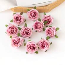 10/30/2500 piezas Cabezas de rosas artificiales para decoración de Día de San Valentín y Año Nuevo, caja de dulces DIY, ramo nupcial, seda para el Día de la Madre, decoración para el hogar, jardín al aire libre, boda, sala de estar, caja de dulces DIY, guirnalda, plantas falsas, productos para el hogar, ramo de flores, decoración de mesa, plantas falsas - Rojo arena - Ver 5