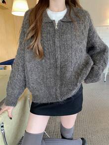 Women Cardigans - Grey - View 1