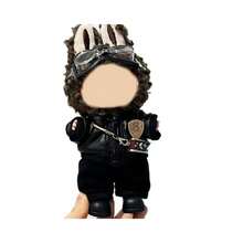 17cm Teddy Bear Leather Jacket, Suitable For Labubu Doll Clothing