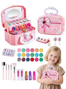 儿童笔记本化妆包 - 合上是一本笔记本，打开是化妆盘。角色扮演玩具套装和女孩的生日快乐礼物 - 款式 - 查看 7