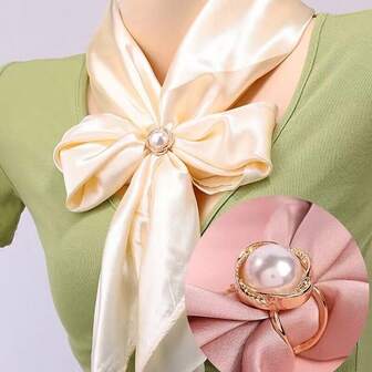 1pc Gold/Silver Plated Hollow Cross Scarf Clip, Versatile Scarf Brooch