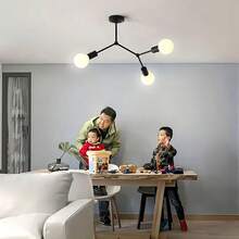 1pc Modern Minimalist Branching Ceiling Light DIY Asymmetric Shaped Nordic Creative Molecular Ceiling Lamp, Excludes Light Bulb