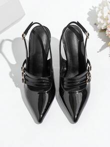 Women's Elegant Pointed Toe High Heels For Commuting - Black - View 4