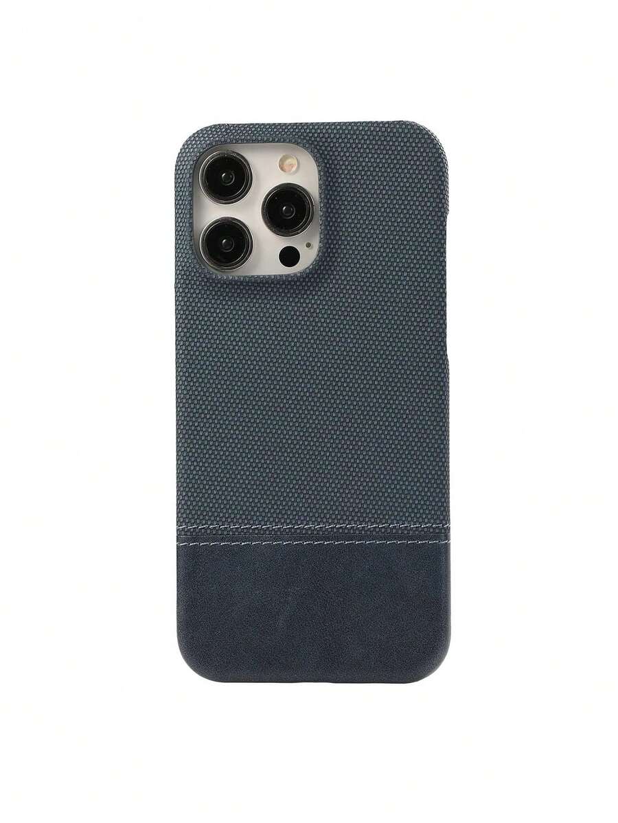 1件装奢华皮革拼接手机壳，兼容 17 AIR 16 15 14 13 12 Pro Max Plus，软质后盖，商务风格