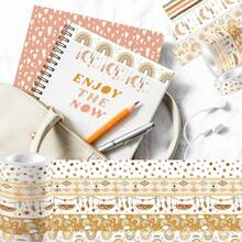 Bohemian-Style Tape, DIY Stationery, Cartoon-Themed, Cute, Creative, Fun, Water-Resistant, Candy Stickers, Phone Stickers, For Use In Journal Decorations, Collage Materials, Scrapbooks, Diaries, Notebooks, Handicrafts - Multicolor - View 5