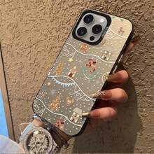 Étui givré mignon de Noël avec renne pour iPhone 17 Air, 16, E, 15, 14, Plus, 13, 12, Mini, 11 Pro Max. Housse lavable en acrylique et silicone, compatible avec les étuis 17, 17 Pro et 17 Pro Max - 3 - Voir 4