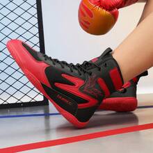 Men's Wrestling Shoes With Lightweight,Sdtdid Boxing Shoes Made Of Micro Suede For Gym,Powerlifting,Bodybuilding,Training Etc. - Black and Red - View 6