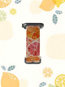 1条水彩橙片图案柔软弹性透气腕带，适用于 38mm 40mm 41mm 45mm 44mm 42mm 49mm，时尚休闲多色硅胶表带，兼容 Ultra系列S10/SE/9/8/7/6/5/4/3/2/1智能手表配件 - 彩色 - 查看 2