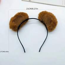 1个/2个可调节可爱棕熊耳朵发箍，熊耳朵发箍适合化妆舞会、宴会、化妆、洗脸、女士发饰、发箍、万圣节服装（由于光线和相机设置不同，可能存在轻微色差，如果您对此敏感，请勿购买） - 彩色 - 查看 10