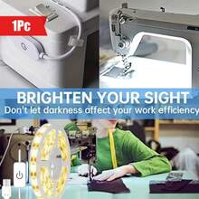 1个LED缝纫机照明装饰灯，暖白光/白光，触摸开关，适用于房间橱柜缝纫机照明等特殊用途 - 彩色 - 查看 4