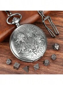 7in1 Metal Roulette Spinner Polyhedral Dungeons Dragon Dice Set, Spinning Wizard's Hands Dices Roller With Golden Stamped Gift Box,D&D Role Playing Gaming Dice,Birthday Gifts - Multicolor - View 11