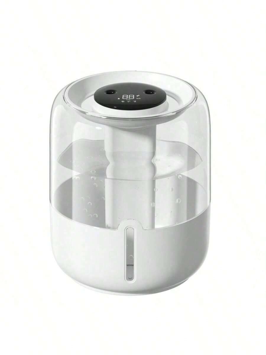 Large Capacity Quiet Humidifier With Digital Display & Night Light - Dual-Mode Operation, USB-Powered, 10.14oz/H Humidification, 1.61-2.64gal Capacity, Modern Aesthetic | Sleek Design | Plastic Construction, Humidifier For Room
