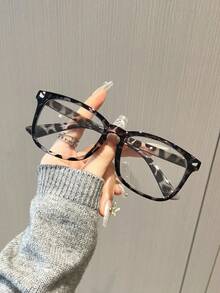 1pc/2pcs Geometric Frame Men Modern Simple Style Classy Aesthetic Clear Glasses For Back To School Office Reading Daily Life Accessories