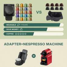 Reusable Capsule Adapter Compatible With Coffee Capsules, Also Compatible With Stainless Steel Coffee Machines - Black - View 3