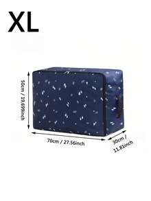 1Pc Large Capacity Storage Bag,Oxford Cloth Quilt Storage Bag, Quilt Travel Moving Storage Packing Bag, Clothes Luggage Storage Bag, For Seasonal Storage And Organization - Blue - View 9