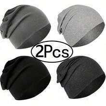 2pcs Unisex Lightweight Breathable Sleep Cap, Suitable For Chemotherapy Hair Loss - A - View 12