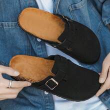 2025 男女通用黑色 Birkenstocks Soft Wood 休闲拖鞋，加大码 - 黑色 - 查看 8