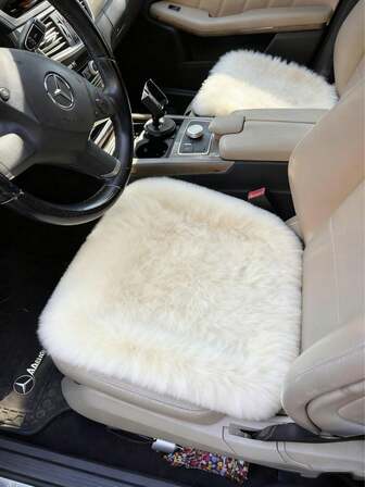 4-Season Universal Car Seat Cushion - Mesh Breathable Short Plush Anti-Slip Seat Pad, Suitable For Sedan, Truck, Pickup, RV