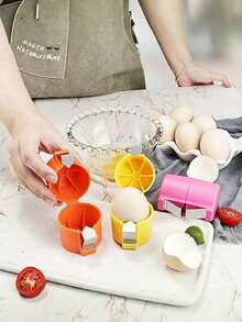 1PC Egg Shell Opener, Egg Cracker Handheld, Egg Peeler,Egg Separator For Raw Eggs, Egg Separator ,Stainless Steel Eggshell Breaker Egg,Shell Cutter Kitchen,Hard Boiled Egg Peeler Tool For Cutting Eggs, Eggs Breaker Kitchen Gadgets ,With Easy Shell Egg Opener,No Mess, No Shell Pieces ,For Cooking Bakery,Baking, Scrambled Eggs & Omelets