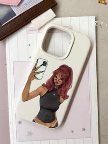 1个极简人像拼贴图案乳白色液态镜片防刮防指纹软手机壳，兼容 17/16/16Pro/16Plus/15/15ProMax/15Pro/11/12/13/14ProMax/11Pro/11ProMax/12Pro/12ProMax/13Pro/13ProMax/14Pro/14ProMax - 彩色 - 查看 4