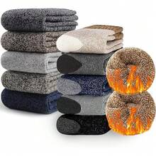 10 Pares Calcetines de invierno para mujer y hombres,Confort Calcetines de lana merino,Gruesos Cálidos Calcetines mujer y Hombre Invierno para Hogar,Trabajo,Aire Libre,senderismo - 1 - Ver 9