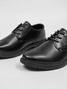 Chaussures pour costume d'été pour hommes, chaussures Oxford décontractées de style formel, chaussures pour garçons d'honneur, chaussures de mariage noires pour le marié - Noir - Voir 5