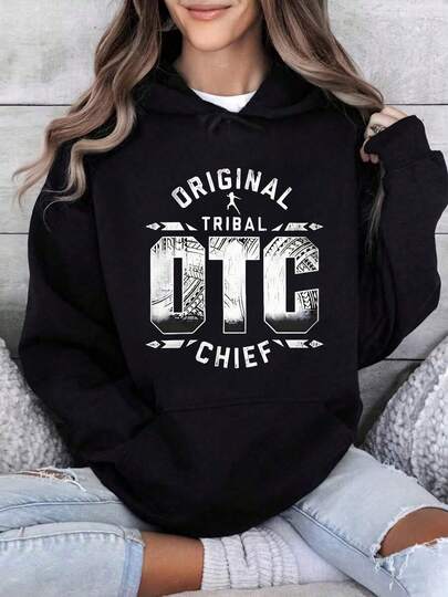 Original  Otc Chief Pattern Hooded Sweatshirt Streetwear Fashion Homme Soft Unisex