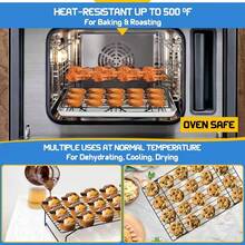 Five-Layer Foldable Baking Cooling Rack, Suitable For Cookies, Cakes, Pastries - Space-Saving Stacking Oven, Countertop And Holiday Baking Stand, Perfect For Halloween, Christmas, Cookie Cooling Station, Baking Cooling Rack. - 5個裝 - 查看 5