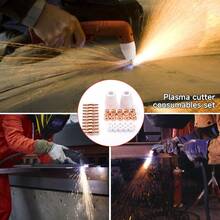 32个等离子切割机喷嘴 40A PT31电极喷嘴分流器铜喷嘴 适用于PT 31铜陶瓷旋流