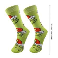 Calcetines Neutros de Navidad Calcetines Medias de Alce Regalo Decoraciones de Navidad Adornos Navideños Navidad Decoraciones de Año Nuevo 2025 - Verde - Ver 8