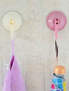 适用于浴室、淋浴间和厨房的重型透明吸盘挂钩，可拆卸且坚固的窗户玻璃门挂钩，用于悬挂毛巾和其他物品，浴室配件，实用挂钩 - 彩色 - 查看 7