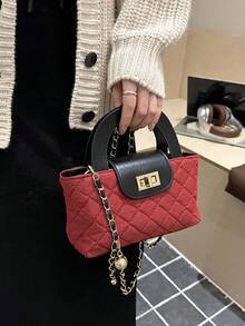 新款时尚百搭女士极简手提包，适合派对、活动和街头穿搭，秋冬季必备 - 彩色 - 查看 7