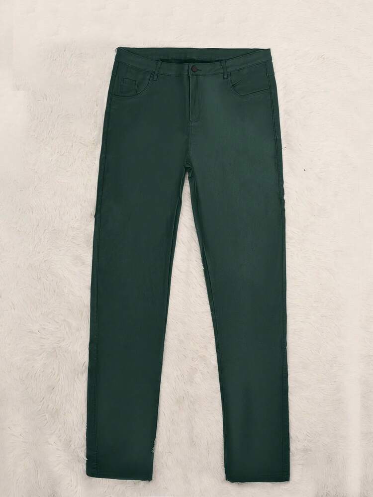 Apperloth A Plus Size High Waist PU Leather Leggings With Thermal Lined, Stretchy Winter