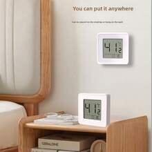 2025 New Upgraded 1 Piece (Size Approx. 43*43*12mm, Net Weight 20g) High Precision Mini Portable Home Hygrometer, ABS Material Digital Electronic Temperature Detector, Compact Square Design, Imported Sensor Chip, Large Display, Backlight, Real-Time Temperature & Humidity Monitoring For Bedroom Indoor - Multicolor - View 4