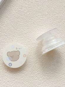 1 pieza Soporte de teléfono con agarre de dibujos animados de oso y perro, soporte de escritorio adhesivo y expandible, soporte de teléfono unisex adecuado para todos los teléfonos inteligentes compatibles con y Android, regalo para cumpleaños, familia, amigos, para baño, cocina, regalos de cumpleaños, soporte de teléfono, accesorios de teléfono, con alta capacidad de carga