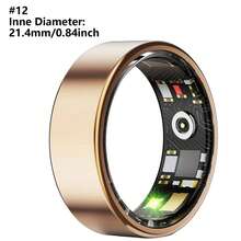 1pc Smart Ring - Health And Fitness Tracker With Calories/Heart Rate/Blood Oxygen/Blood Pressure/Sleep Monitoring, IP68 Waterproof Pedometer For Exercise,Distance & Calorie Monitor, Magnetic Charging(15/20mAh Rechargeable Battery)-Christmas Birthday,New Year, Halloween Gift - Rose Gold - View 19