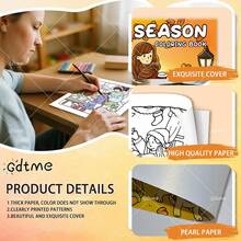 1 Pc Children's Coloring Book "Cozy Seasons": Bold And Simple Pattern Coloring Book, Suitable For Adults, Adorable Painting Book, Perfect Gift For Christmas, Halloween And Birthday - Coloring Cozy Scenes, Relax Body And Mind: Suitable For Friends Who Enjoy Coloring (Coloring Cozy Spaces) - COZY SEASON - View 4